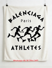 Balenciaga Paris Athletes Runner Flannel Sofa Throw Blanket BA160
